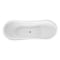 Castello Usa Daphne 59" Black Acrylic Clawfoot Tub With White Feet CB-26-59-B-T-WH - alternate 7